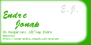 endre jonap business card